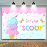 Voici la toile de fond Sweet Birthday Scoop Ice Cream Balls